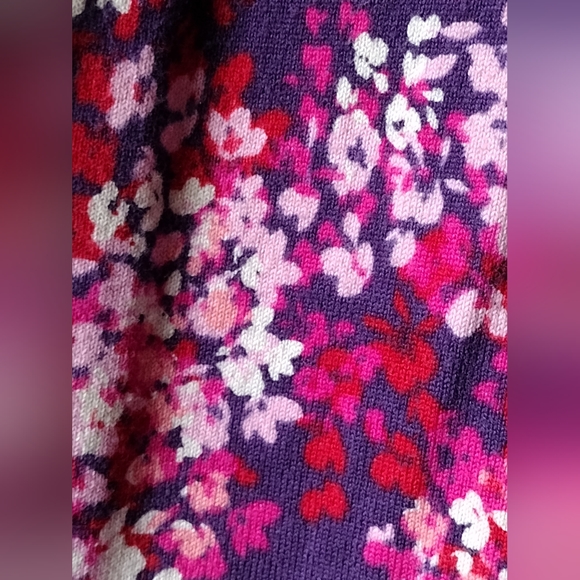 Express Floral Cardigan Sweater with Crystal Buttons - Picture 3 of 6